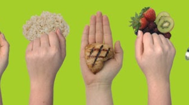 Guía para controlar tus raciones de comida usando tu propia mano