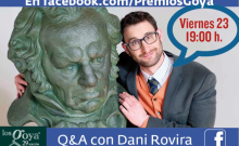 Dani Rovira charlará sobre los Premios Goya® con sus seguidores en Facebook