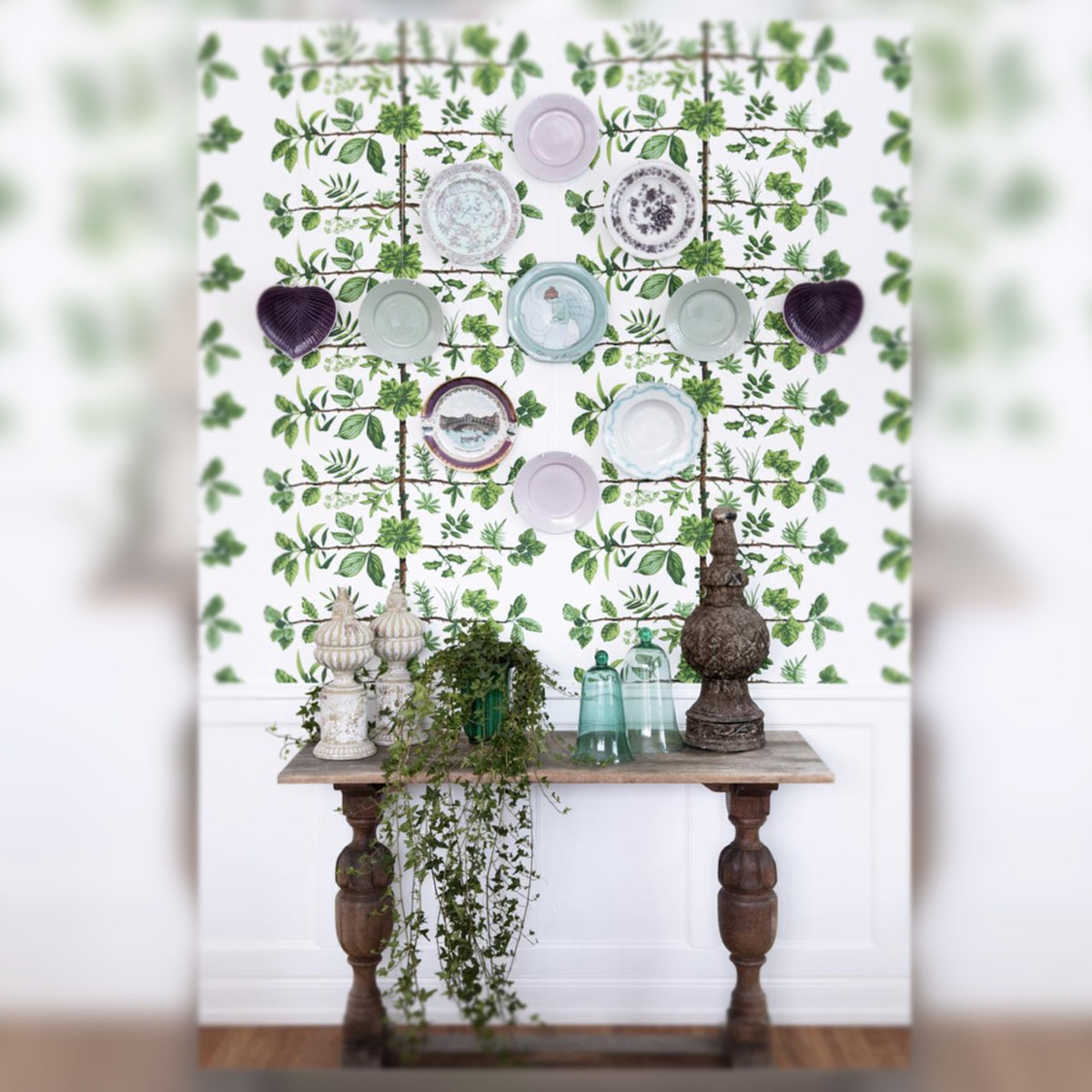 Comedor en tonos verdes- Decoracion de pared- Wall decoration by La Musa Decoracion