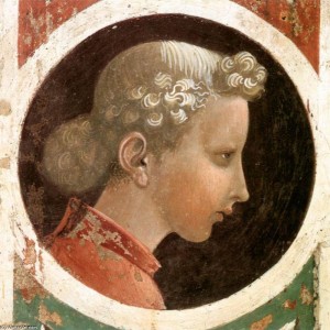 Medallón con cabeza (fresco), 1435, Catedral de Prato.