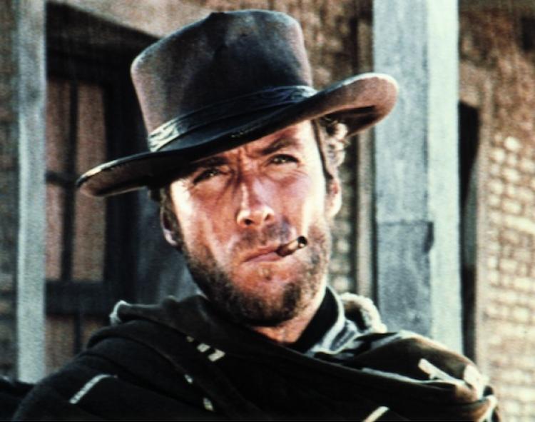 Clint Eastwood y su característica mirada. 