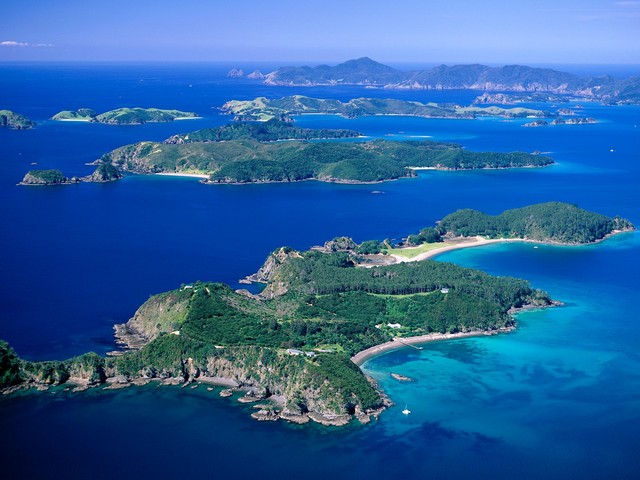 Bay of islands, vista aérea.