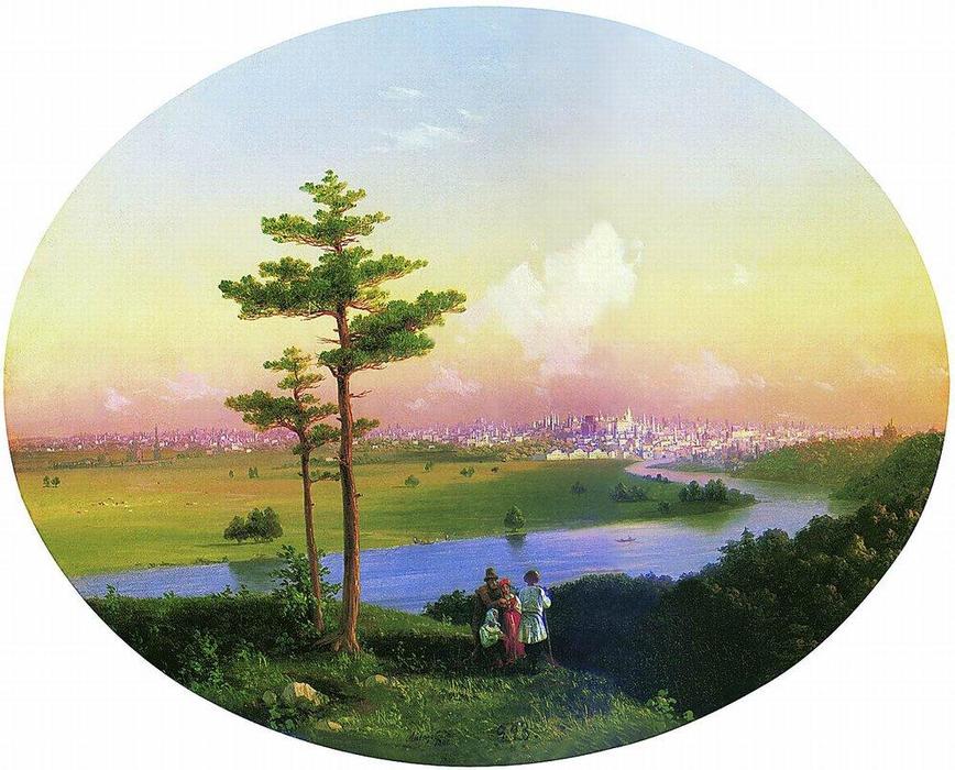 Ivan-Aivazovsky-Vistas de Moscú desde las Colinas de los Gorriones, 1848