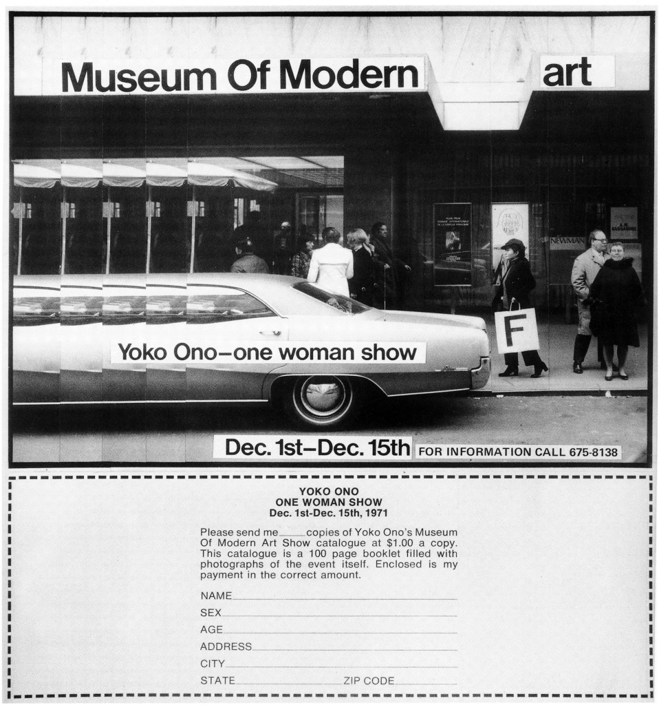Yoko Ono_Museum_of_Modern_F-Art_1971