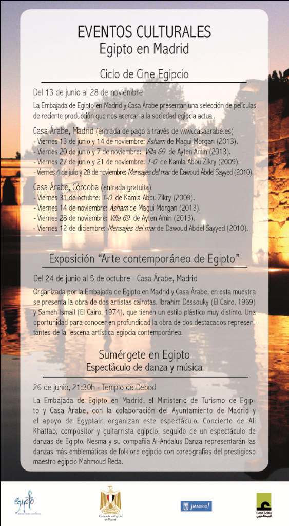 Programa eventos culturales Egipto